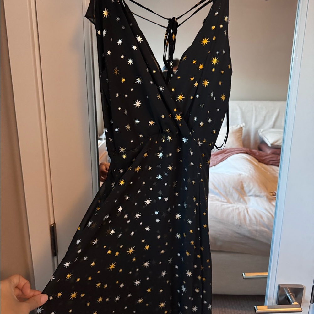 Lulus Black Starry Dress